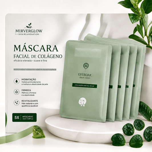 Kit 5 Máscaras Faciais de Colágeno